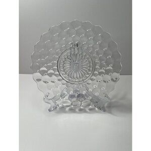 Vintage ANCHOR HOCKING -Bubble Clear- Glass 9 7/8" Dinner Plate